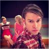 Glee saison 5 : Becca Tobin, Dianna Agron et Chord Overstreet sur le tournage de l'épisode 100