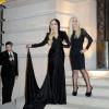 Lady Gaga et Donatella Versace au défilé Versace à la Fashion Week de Paris, le 19 janvier 2014