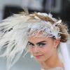 Cara Delevingne lors du défilé Chanel pour la Fashion Week de Paris le 21 janvier 2014