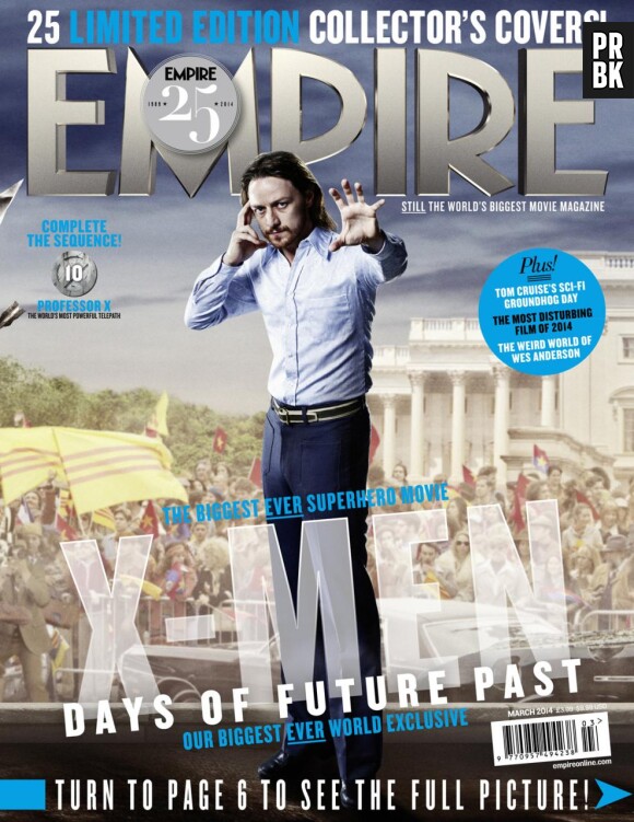 X-Men Days of Future Past : James McAvoy sur la couverture du magazine Empire