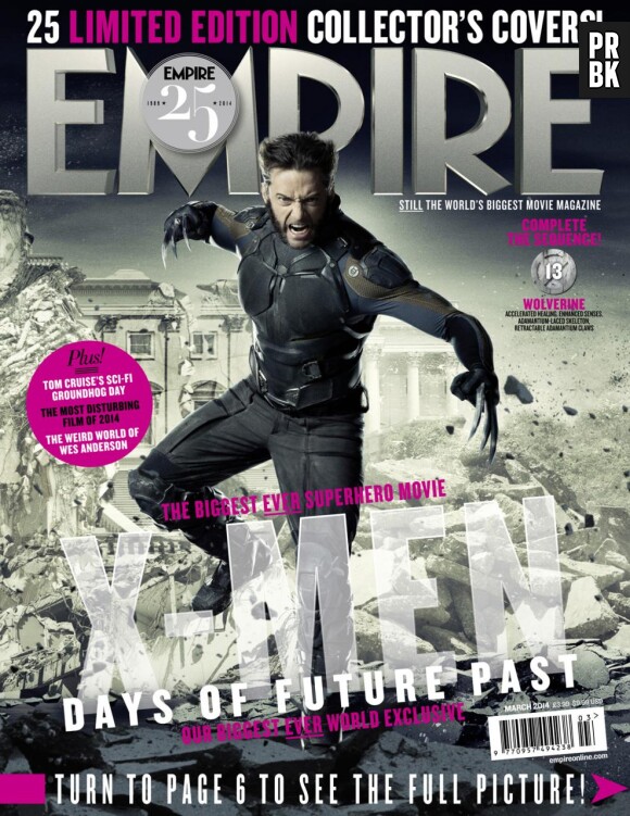 X-Men Days of Future Past : Hugh Jackman en tenue sur la couverture du magazine Empire