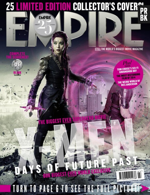 X-Men Days of Future Past : Bingbing Fan sur la couverture du magazine Empire