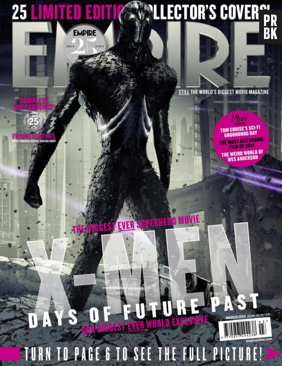 X-Men Days of Future Past : Future Sentinel sur la couverture du magazine Empire