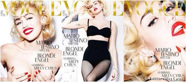 Miley Cyrus sexy pour les Unes de Vogue
