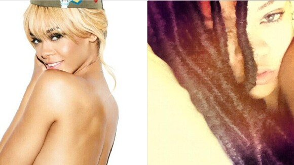 Rihanna blonde et topless VS brune à dreads : grand écart de looks sur Instagram