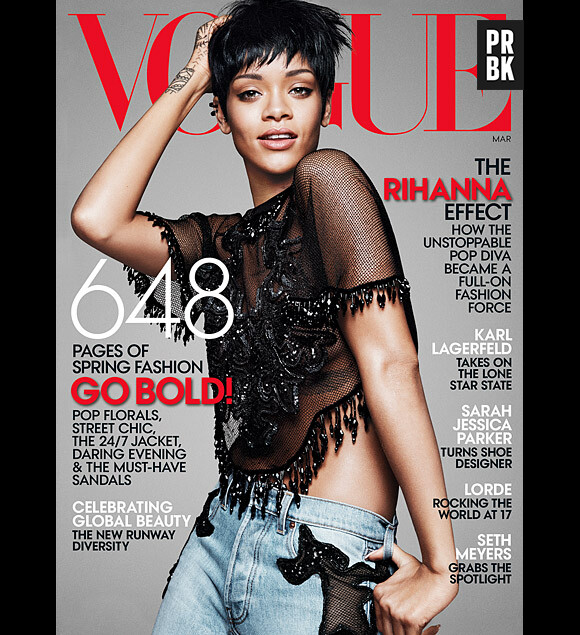 Rihanna : cover girl du numéro de mars 2014 du magazine Vogue USA