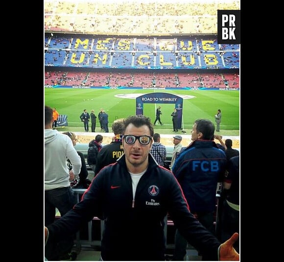 Michaël Youn au Camp Nou pour soutenir Paris pendant la Ligue des Champions 2013