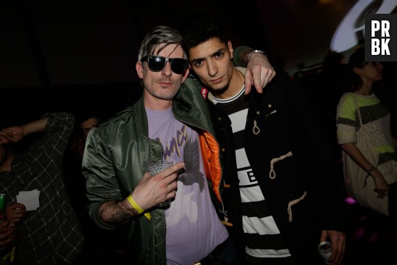 Kavinsky et Sneazzy (1995), invités de la soirée Eleven Paris à la Gaité Lyrique et au VIP Room, le 4 mars 2014