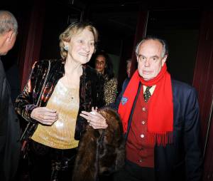 Frédéric Mitterrand et Marisa Borini au concert de Carla Bruni à l'Olympia à Paris, le 11 mars 2014