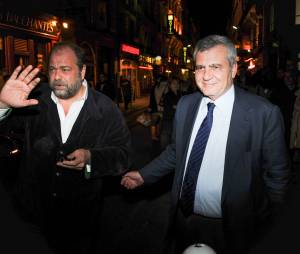 Les avocats Me Dupond-Moretti et Me Herzog au concert de Carla Bruni à l'Olympia à Paris, le 11 mars 2014