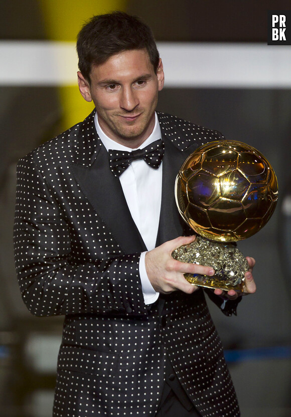 Lionel Messi pendant la cérémonie du Ballon d'or 2012