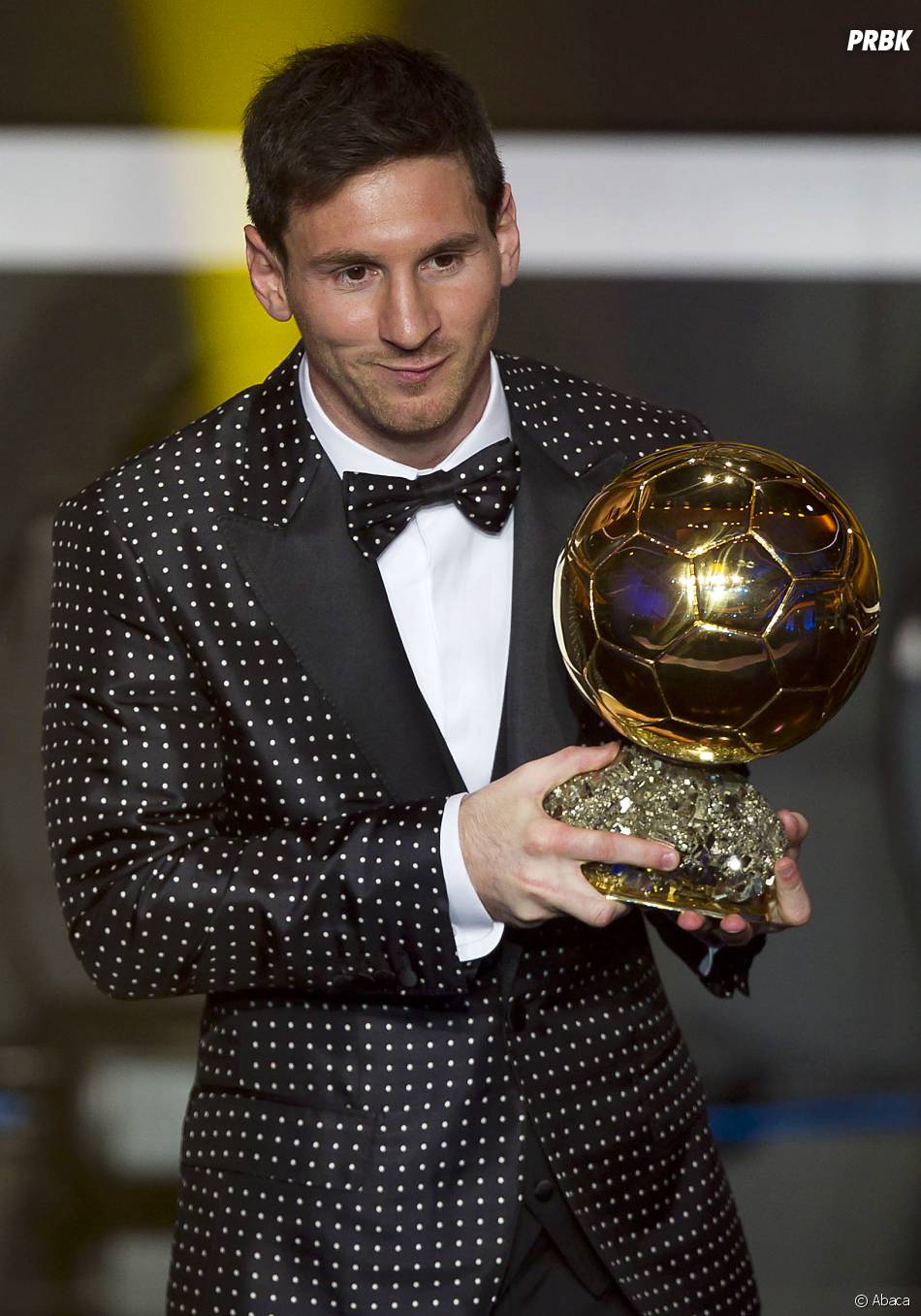 Lionel Messi pendant la cérémonie du Ballon d&#039;or 2012