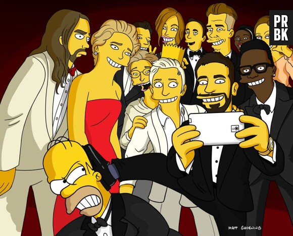 Le selfie des Oscars en mode Simpson