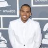 Chris Brown sur le tapis rouge des Grammy Awards 2013