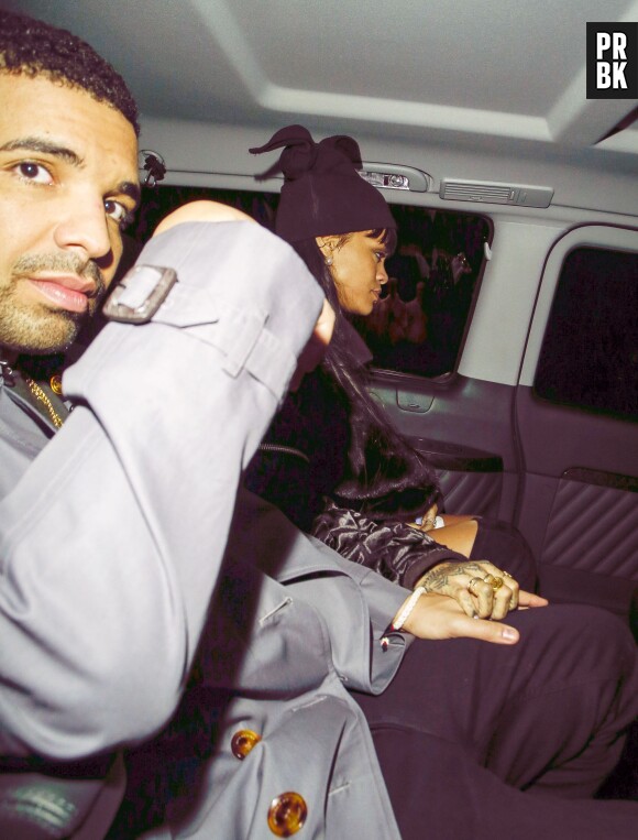 Rihanna et Drake main dans la main à Londres, le 27 mars 2014