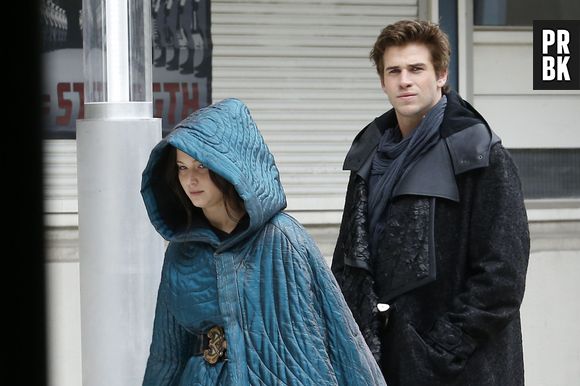 Hunger Games 3 en France : Jennifer Lawrence et Liam Hemsworth sur le plateau, le 7 mai 2014
