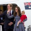 Kate Middleton, le Prince William et leur fils George en avril 2014