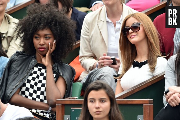 Inna Modja et Zahia Dehar à Roland Garros à Paris, le dimanche 1er juin 2014