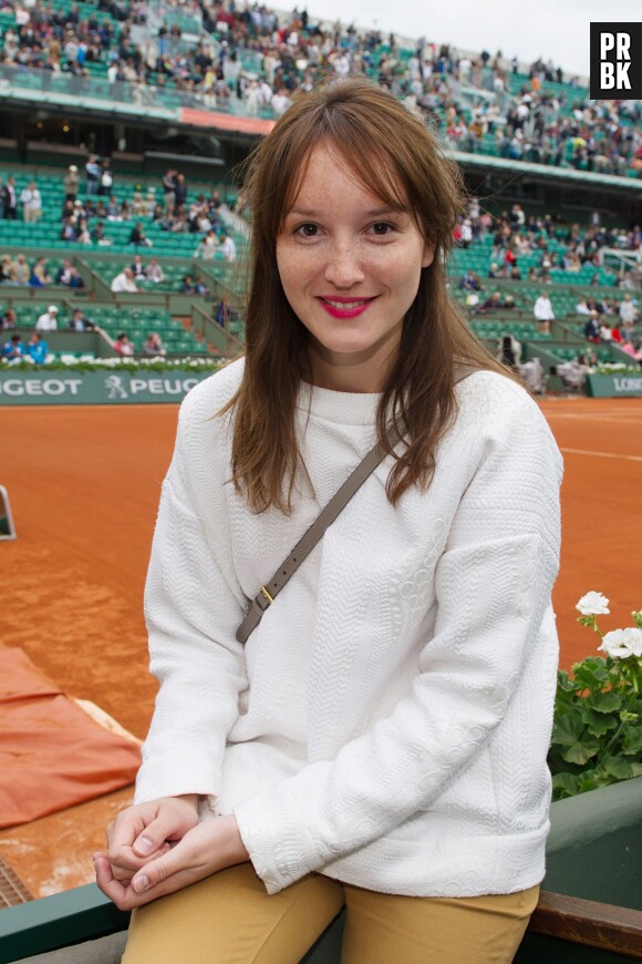 Anaïs Demoustier à Roland Garros à Paris, le dimanche 1er juin 2014
