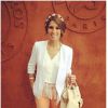Laury Thilleman en mode fleurie à Roland Garros 2014