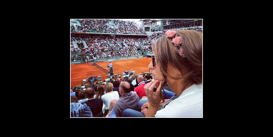  Laury Thilleman dans les tribunes de Roland Garros 2014 