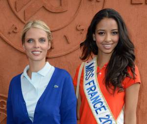 Flora Coquerel et Sylvie Tellier à Roland Garros le 3 juin 2014