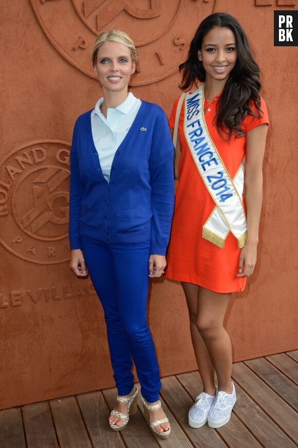 Flora Coquerel et Sylvie Tellier à Roland Garros le 3 juin 2014