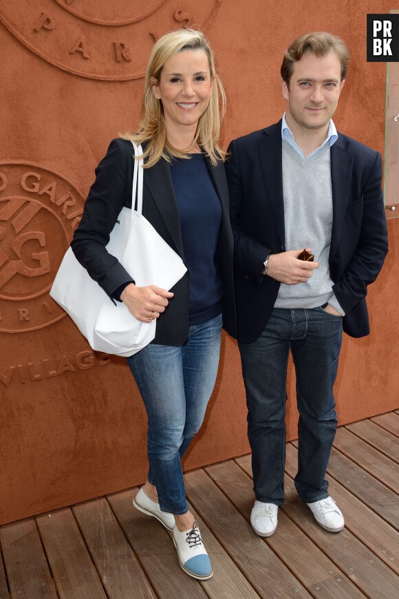 Laurence Ferrari en charmante compagnie à Roland Garros le 3 juin 2014