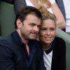 Clovis Cornillac et sa femme à Roland Garros le 3 juin 2014