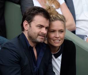 Clovis Cornillac et sa femme à Roland Garros le 3 juin 2014