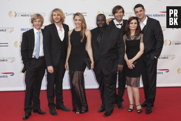 Les acteurs de Nos Chers Voisins à la cérémonie d'ouverture du Festival de télévision de Monte Carlo le 7 juin 2014