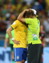  David Luiz et Thiago Silva &eacute;mus apr&egrave;s Br&eacute;sil VS Allemagne, le 8 juillet 2014 