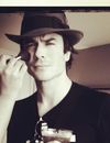 Ian Somerhalder en séance maquillage au Comic Con le 26 juillet 2014