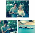 Caroline Receveur et Valentin Lucas : cours de cuisine pendant leurs vacances au Mexique en juillet 2014