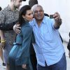 Kim Kardashian, devant les studios de l'émission de Jimmy Kimmel à Hollywood, le 4 août 2014