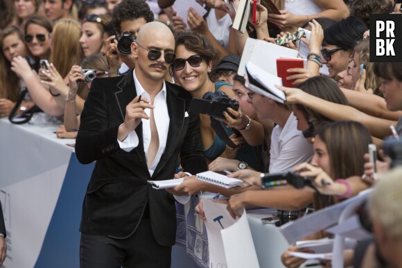 James Franco chauve au Festival du Film de Venise, le 5 septembre 2014