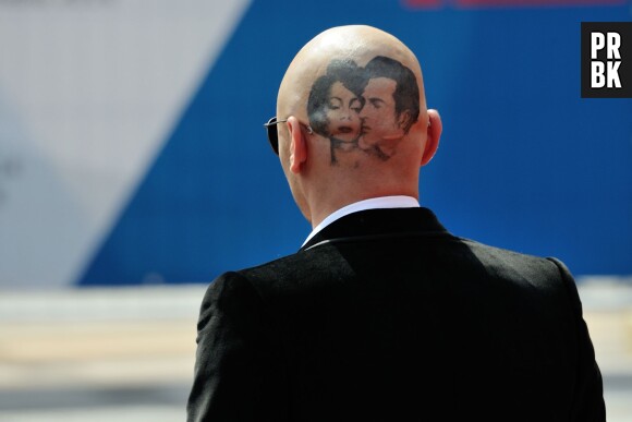 James Franco et son tatouage (éphémère) au Festival du Film de Venise, le 5 septembre 2014