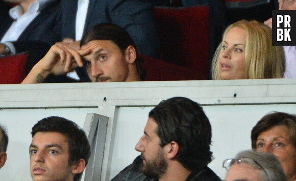 Zlatan Ibrahimovic et sa femme ont assisté à la victoire du PSG face à Barcelone le 30 septembre 2014