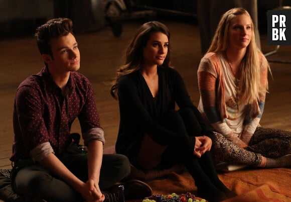 Glee : Rachel, Kurt et Brittany sur une photo