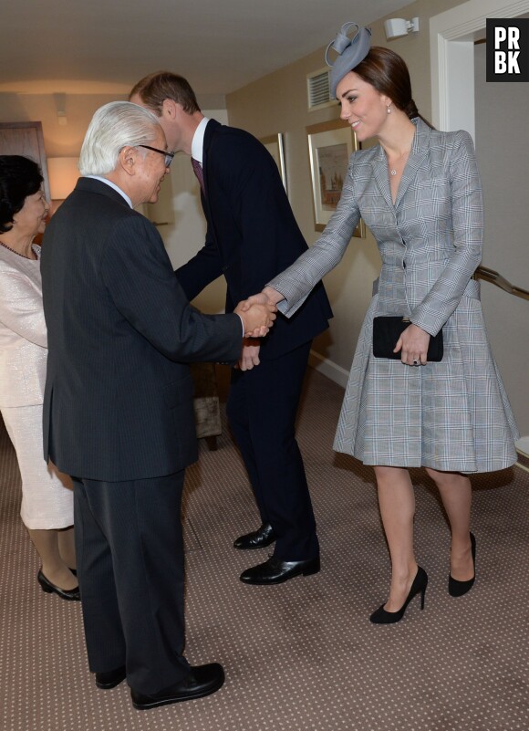 Kate Middleton et le Prince William rencontre le président de Singapour et sa femme, le 21 octobre 2014 à Londres