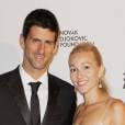  Novak Djokovic et Jelena Ristic : les amoureux prennent la pose &agrave; New York, le 10 septembre 2013 