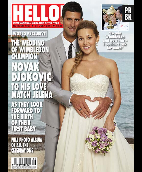 Novak Djokovic et Jelena Ristic mariés en Une du magazine Hello