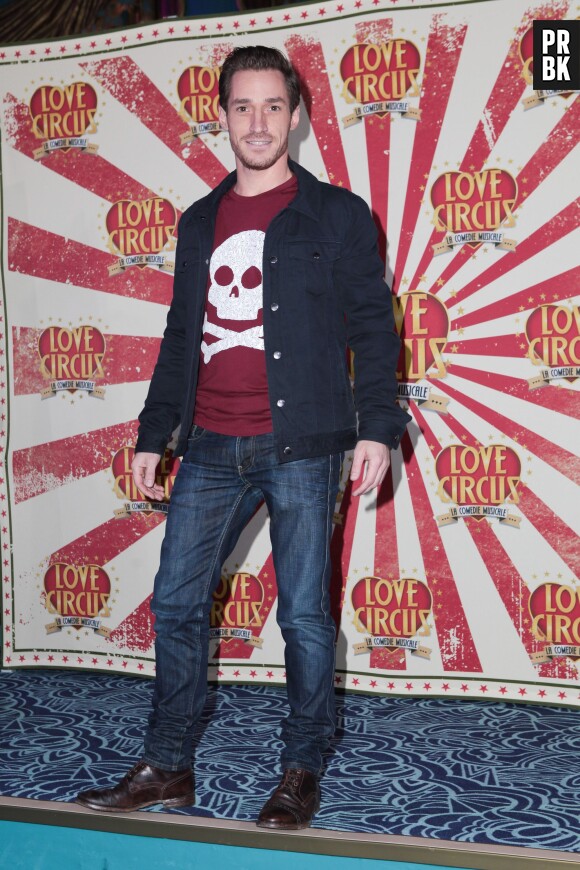 David Lantin venu soutenir la troupe de Love Circus à la première, le 28 octobre 2014, aux Folies Bergères