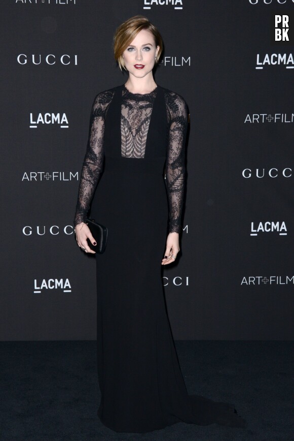 Evan Rachel Wood : look gothique à l'ACMA, à Los Angeles, le samedi 1er novembre 2014