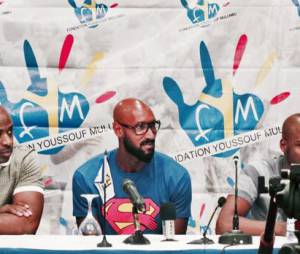 Nicolas Anelka et son t-shirt quenelle &agrave; Kinshasa, le 12 juin 2014