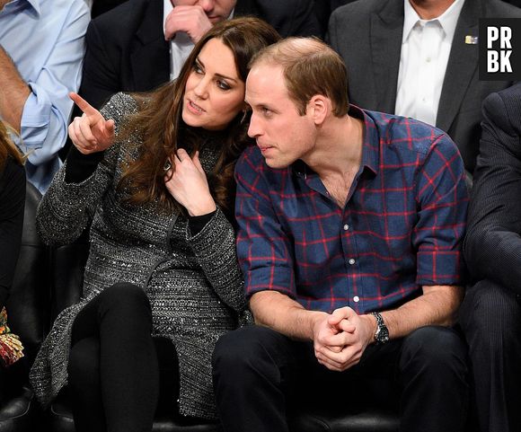Kate Middleton et Prince William pendant le match Brooklyn Nets vs Cleveland Cavaliers, le 8 décembre 2014 à New York