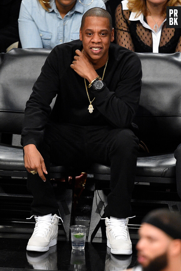Jay Z au Barclays Center pour le match des Brooklyn Nets vs Cleveland Cavaliers, le 8 décembre 2014 à New York
