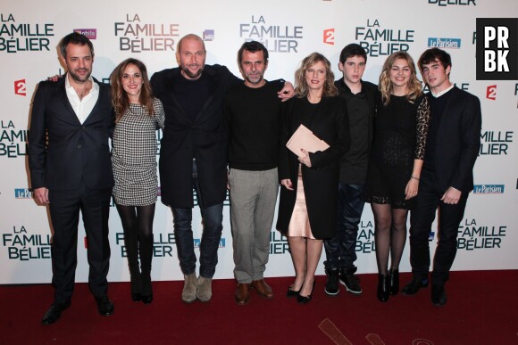 L'équipe de La Famille Bélier à l'avant-première du film, le 9 décembre 2014 au Grand Rex de Paris