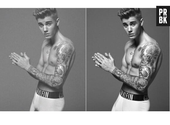 Justin Bieber photoshoppé pour la nouvelle campagne de Calvin Klein ?