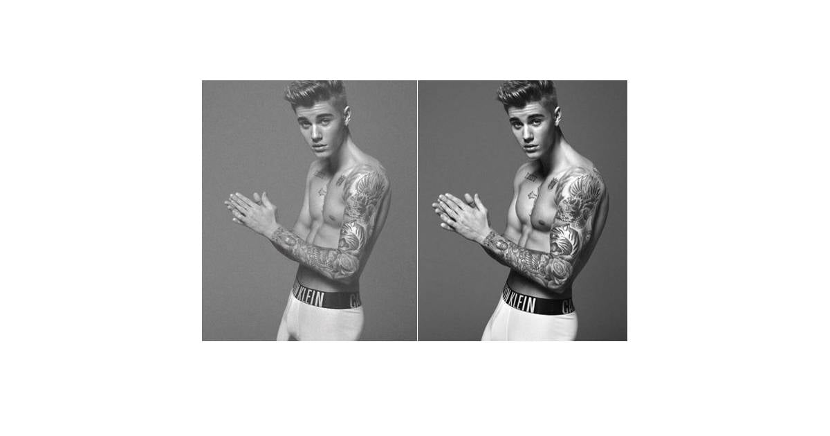 Justin Bieber pour Calvin klein le avant / après qui fait(02)